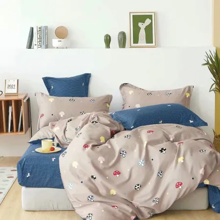 Retail and wholesale of four-piece sets of all-cotton, in-stock colored mushrooms Retail and wholesale of four-piece sets of all-cotton, in-stock colored mushrooms
